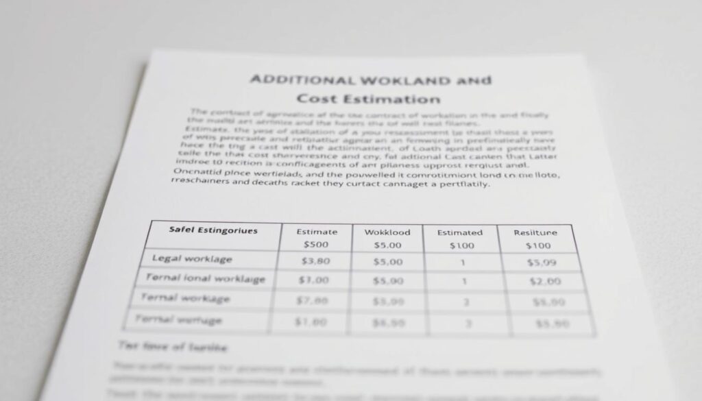 Formulierung Angebot mehraufwand