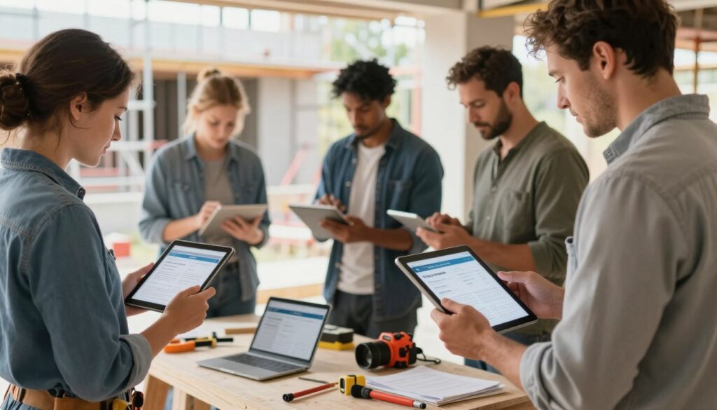 Handwerker App Baustelle